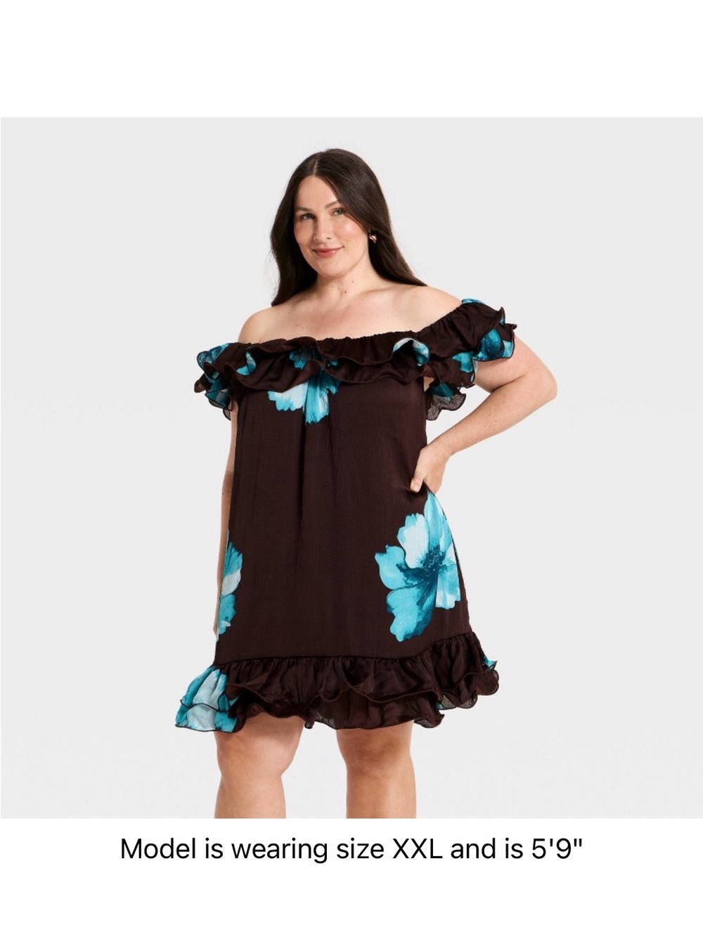 a new day ruffle mini dress Brown